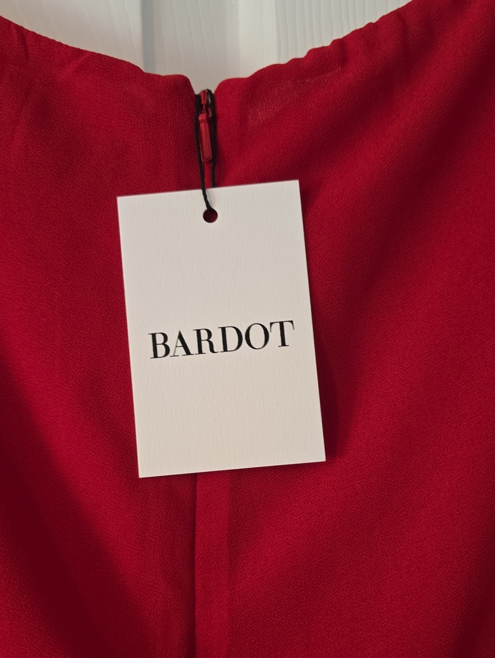 Bardot Red Ruffle-Front A-Line Skirt - Picture 6 of 8
